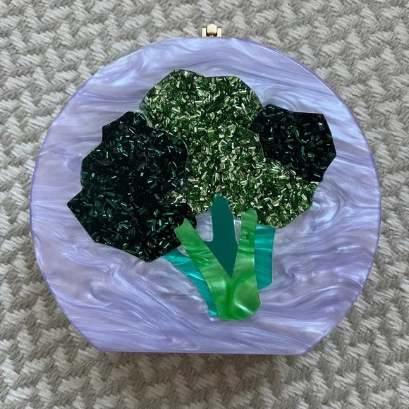 Edie Parker broccoli clutch - Picture 1 of 7